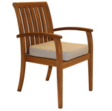 Eucalyptus Outdoor Deluxe Stacking Arm Chair