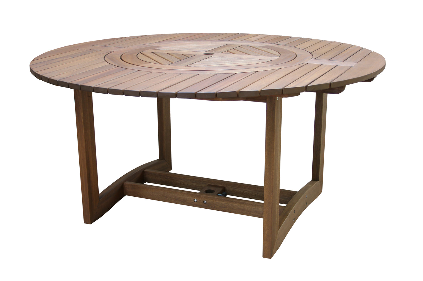 Eucalyptus Outdoor Lazy Susan Large Round Dining Table 60" Round