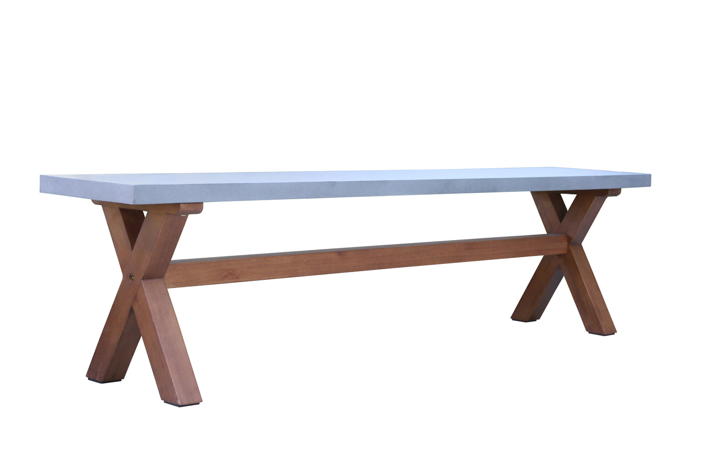 Eucalyptus and Grey Outdoor Composite Bench 74" x 38"