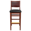 Cambridge Wood Bar Stool With Padded Back1a0640de6bb33e805