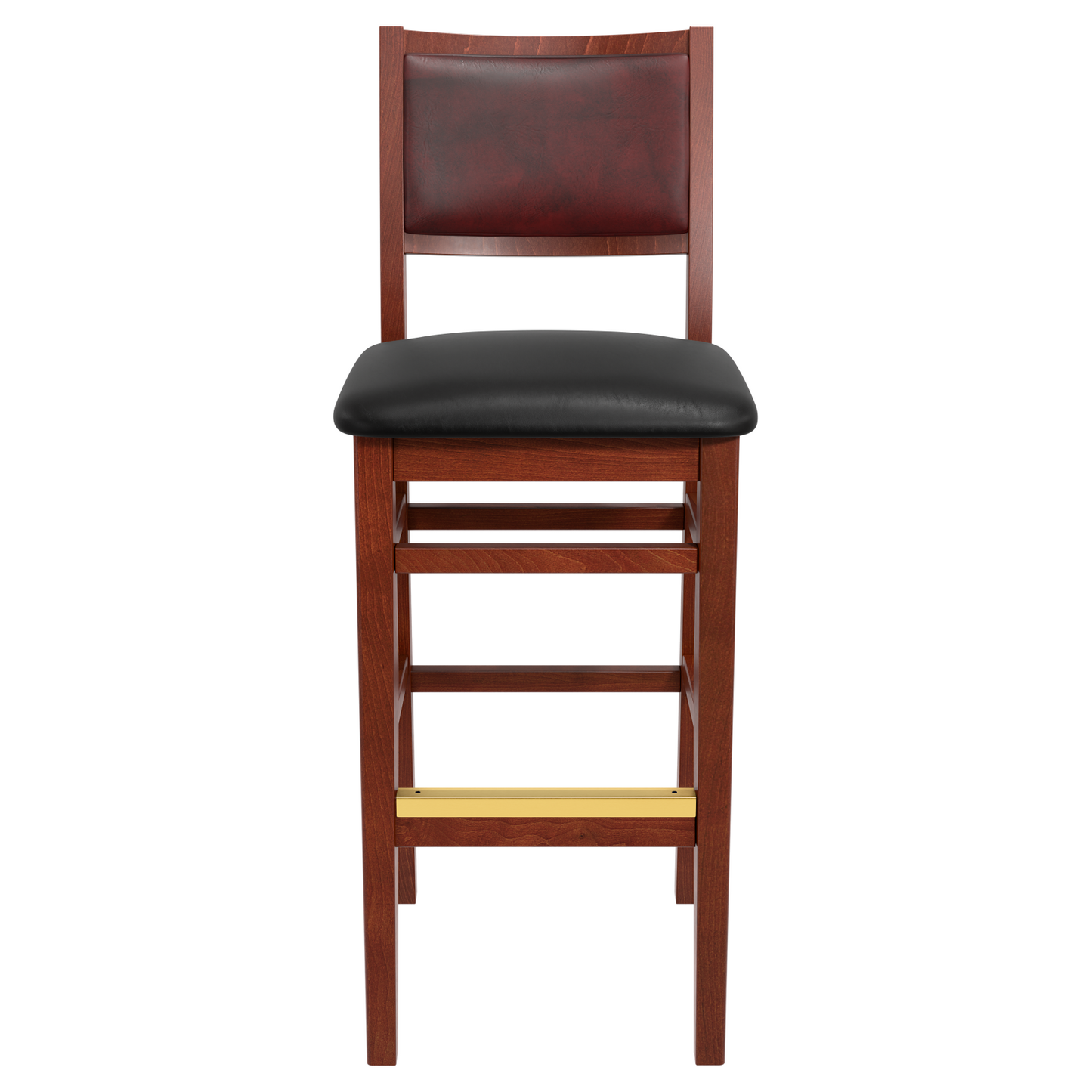 Cambridge Wood Bar Stool With Padded Back1a0640de6bb33e805