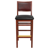 Cambridge Wood Bar Stool With Padded Back1a0640de6bb33e805