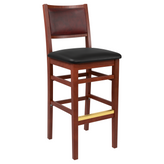 Cambridge Wood Bar Stool With Padded Back1a0640de6bb3ac56b9