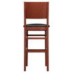Cambridge Wood Bar Stool With Padded Back1a0640de6bb355f10