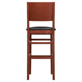 Cambridge Wood Bar Stool With Padded Back1a0640de6bb355f10