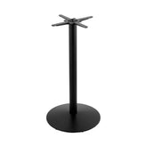 Round Black Steel Outdoor Table Base with Cast Iron Foot