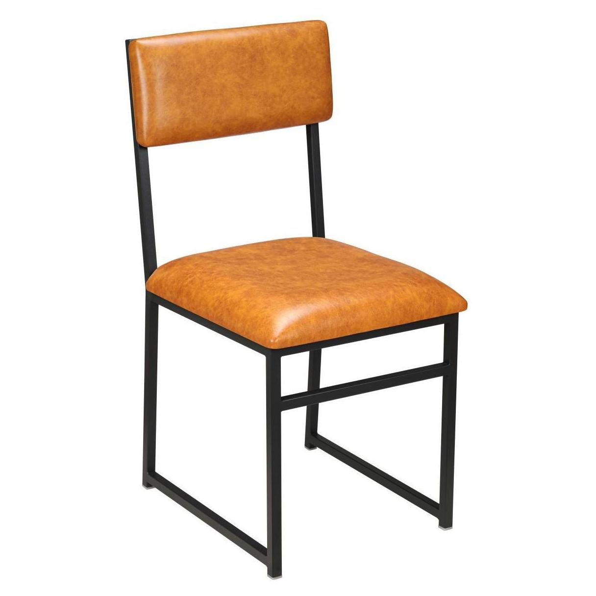 Indy Metal Chair with Black Frame and Padded Back19b9e50e23060fec23