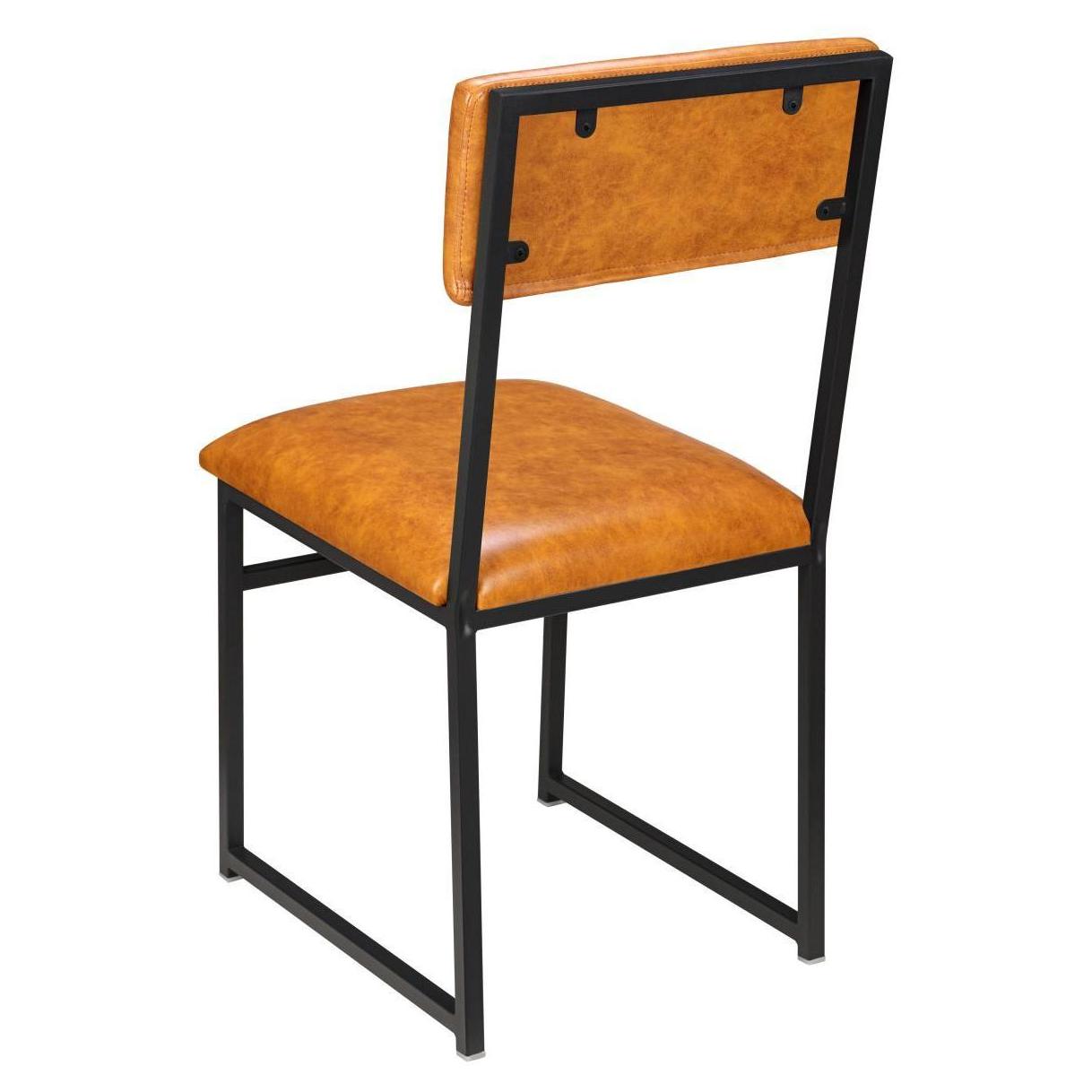 Indy Metal Chair with Black Frame and Padded Back19b9e50e2305bfde40