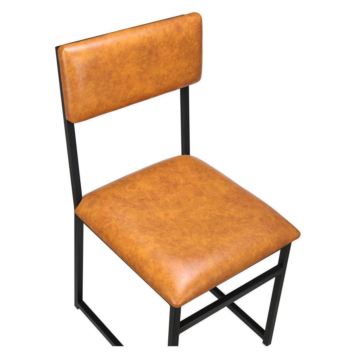 Indy Metal Chair with Black Frame and Padded Back19b9e50e23070ff750