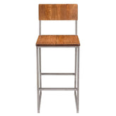 Indy Metal Bar Stool with Clear Coated Finish and Wood Back19b7f71487956407f6
