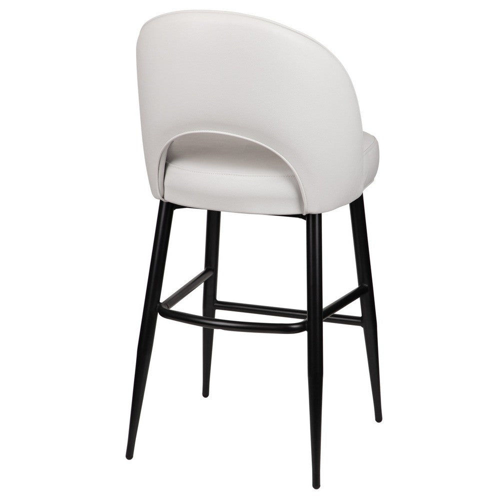 2196 Custom Upholstered Bar Stool With Cut Out Back