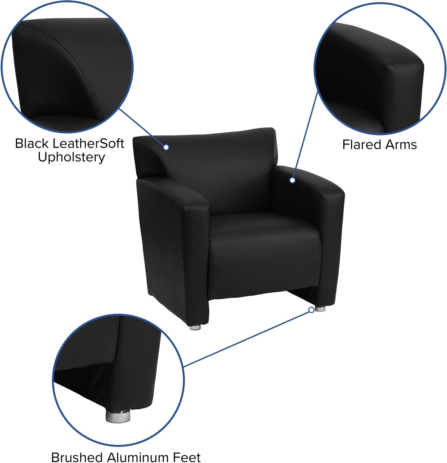 HERCULES Majesty Series Black LeatherSoft Chair