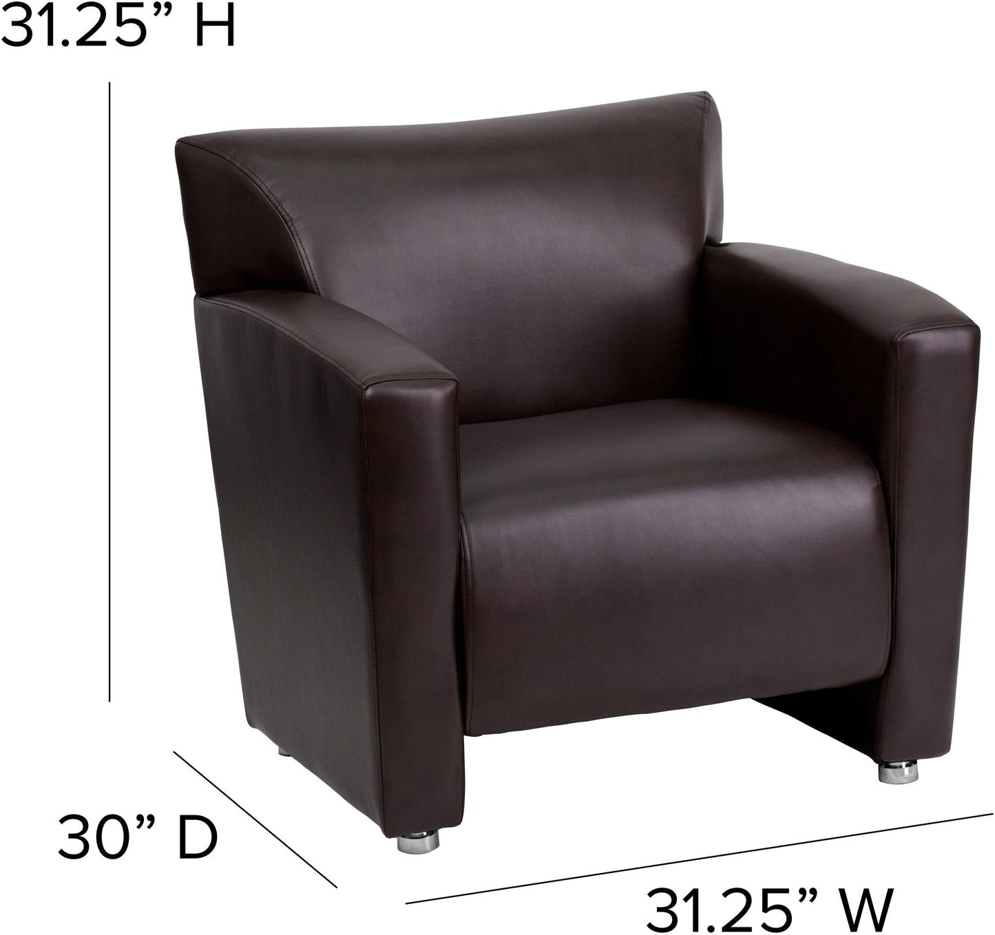 HERCULES Majesty Series Brown LeatherSoft Chair