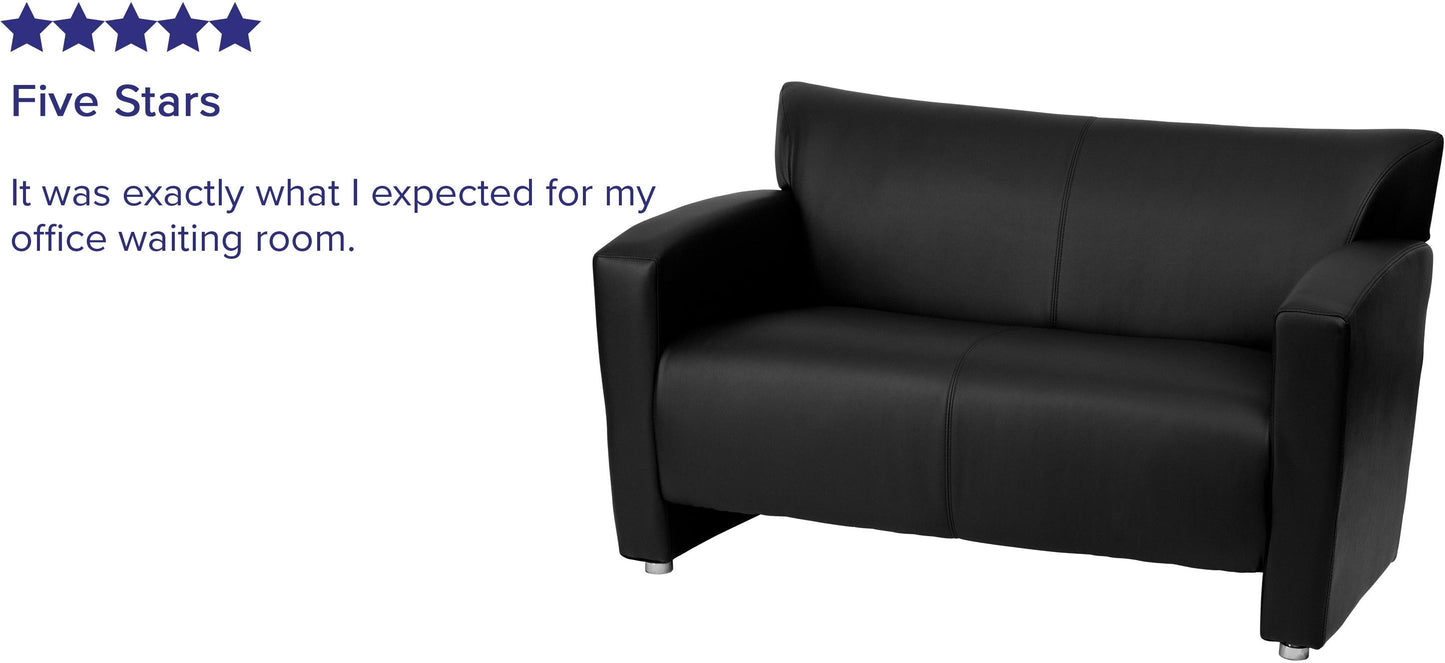 HERCULES Majesty Series Black LeatherSoft Loveseat