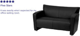 HERCULES Majesty Series Black LeatherSoft Loveseat