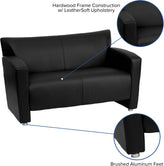 HERCULES Majesty Series Black LeatherSoft Loveseat