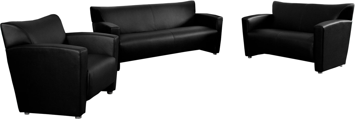 HERCULES Majesty Series Reception Set in Black LeatherSoft