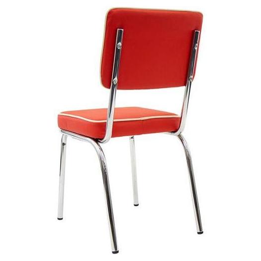 Route 66 Retro Diner Dining Chair with Two-Tone Vinyl Seat and Back