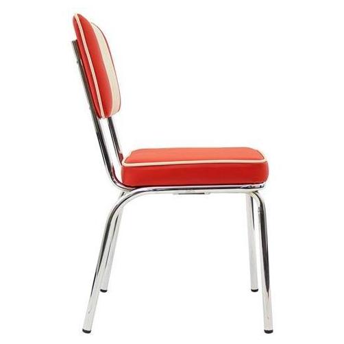 Route 66 Retro Diner Dining Chair with Two-Tone Vinyl Seat and Back