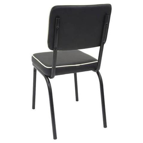 Route 66 Retro Diner Dining Chair with Two-Tone Vinyl Seat and Back