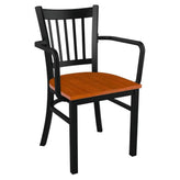 Metal Vertical Slat Restaurant Chair with Arms19c43534c55690f6c3