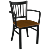 Metal Vertical Slat Restaurant Chair with Arms19c43534c5519882af