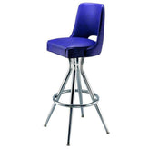 2292 Upholstered Bucket Bar Stool with Cut Out Back