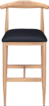 Wood Grain Elbow Metal Bar Stool in Natural  Finish19b9fbe19bcaf9992