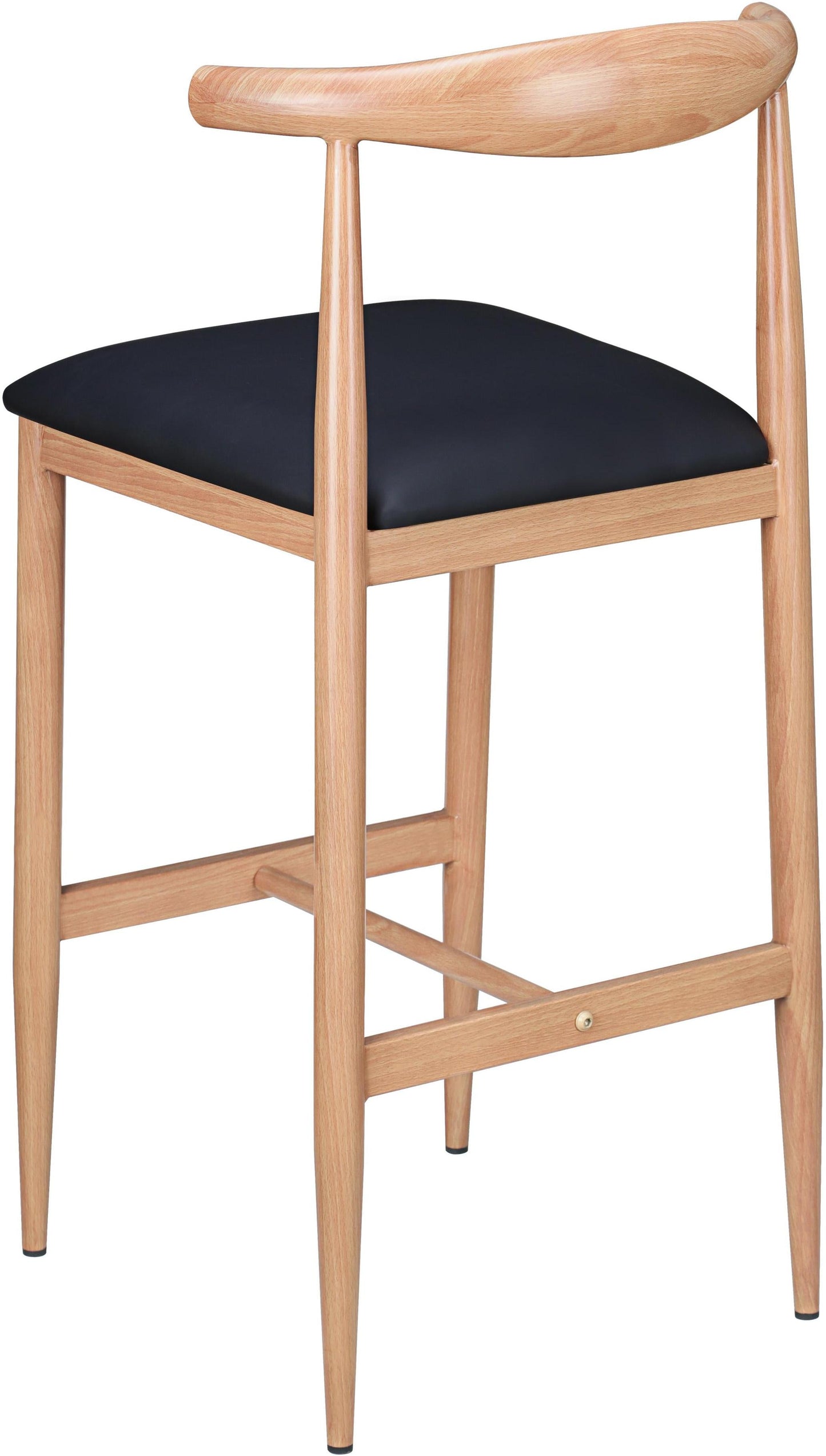 Wood Grain Elbow Metal Bar Stool in Natural  Finish19b9fbe19bc1d9228a