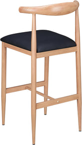 Wood Grain Elbow Metal Bar Stool in Natural  Finish19b9fbe19bc1d9228a