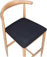 Wood Grain Elbow Metal Bar Stool in Natural  Finish19b9fbe19bc396f30