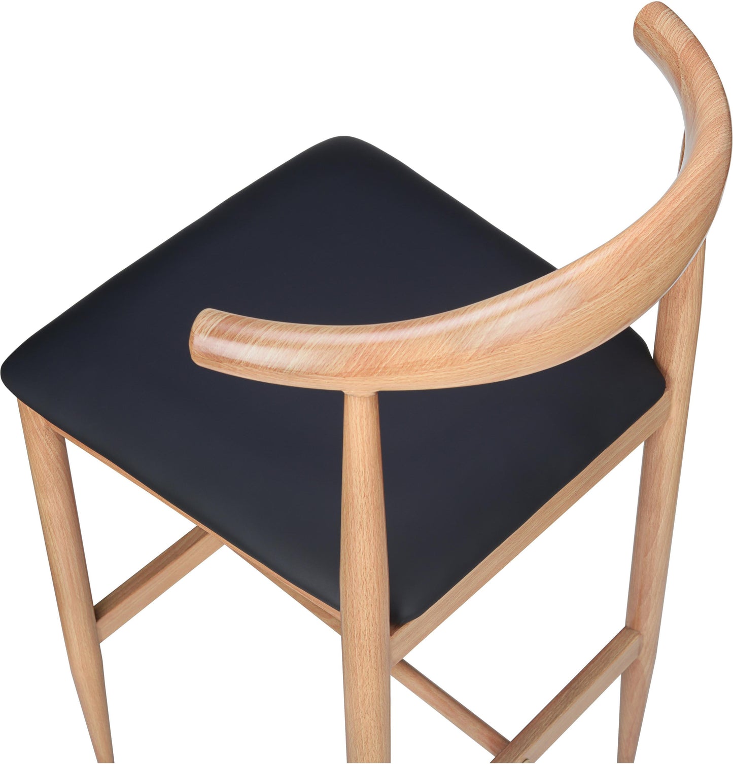 Wood Grain Elbow Metal Bar Stool in Natural  Finish19b9fbe19bc4dec09b