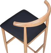 Wood Grain Elbow Metal Bar Stool in Natural  Finish19b9fbe19bc4dec09b