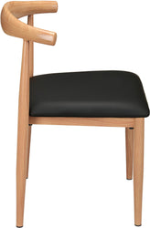 Nara Wood Grain Elbow Metal Chair in Natural Finish19b9fc9887219b06db