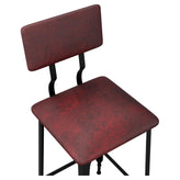 Massello Industrial Bar Stool with Padded Back19b9e94fb381f5209