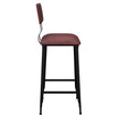 Massello Industrial Bar Stool with Padded Back19b9e94fb386f02780