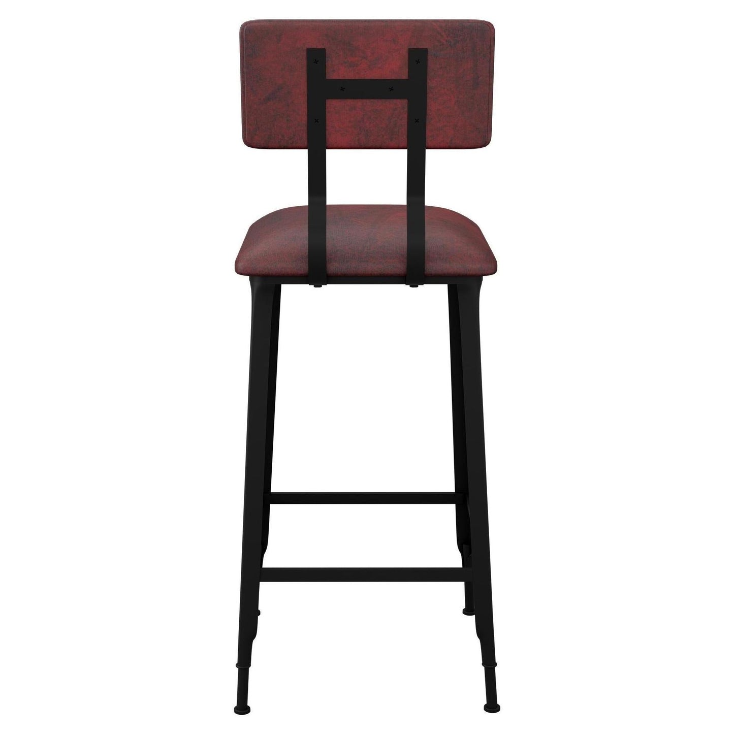 Massello Industrial Bar Stool with Padded Back19b9e94fb381fcd4d3