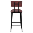 Massello Industrial Bar Stool with Padded Back19b9e94fb381fcd4d3