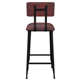 Massello Industrial Bar Stool with Padded Back19b9e94fb381fcd4d3