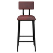 Massello Industrial Bar Stool with Padded Back19b9e94fb383f9d3a4