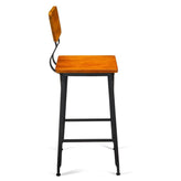 Massello Black Industrial Style Metal Bar Stool19b7f693dfe433a392