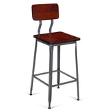 Massello Dark Grey Industrial Style Metal Bar Stool19b7fe996c53e7e377