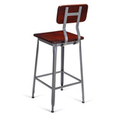 Massello Dark Grey Industrial Style Metal Bar Stool19b7fe996c574b3068