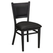 Black Vinyl Upholstered Back Metal Restaurant Chair19b8fb5c9486aa0fc3