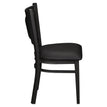 Black Vinyl Upholstered Back Metal Restaurant Chair19b8fb5c9485176590