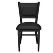 Black Vinyl Upholstered Back Metal Restaurant Chair19b8fb5c9485d45fcf