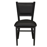 Black Vinyl Upholstered Back Metal Restaurant Chair19b8fb5c9485d45fcf