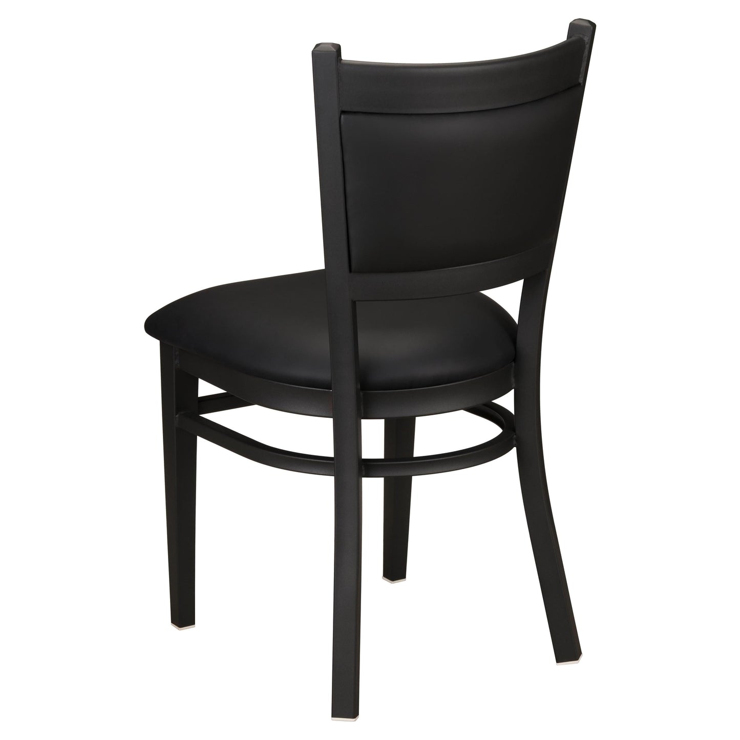 Black Vinyl Upholstered Back Metal Restaurant Chair19b8fb5c9484aa41ad