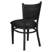Black Vinyl Upholstered Back Metal Restaurant Chair19b8fb5c9484aa41ad