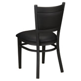 Black Vinyl Upholstered Back Metal Restaurant Chair19b8fb5c9484aa41ad